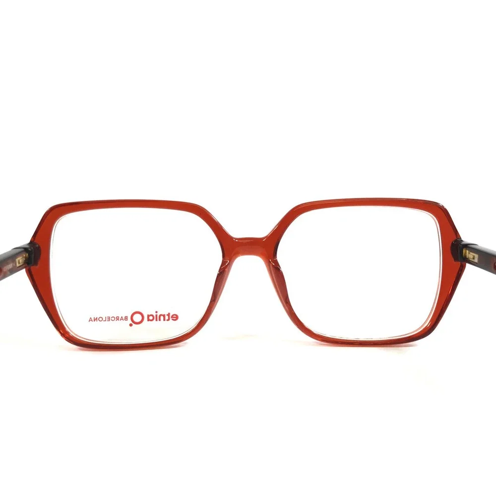 Etnia Barcelona Eyeglasses Frames SIMA OG Orange Black Dark Clear 52-15-138